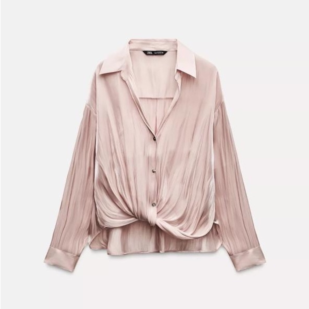 Zara brand new Elegant metallic effects Pink Women's Blouse